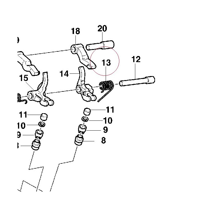 Left valve return spring 79910151A