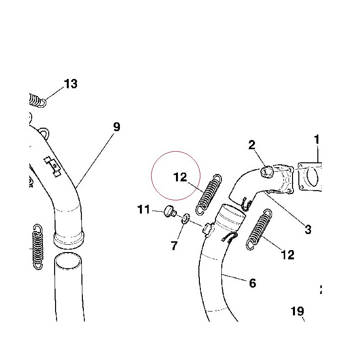 Spring, exhaust pipe 79910481A