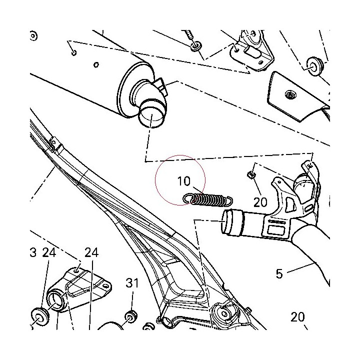Spring, exhaust pipe 79910482A
