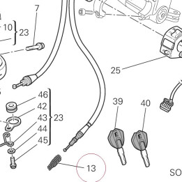 Spring, starter cable 79910581A
