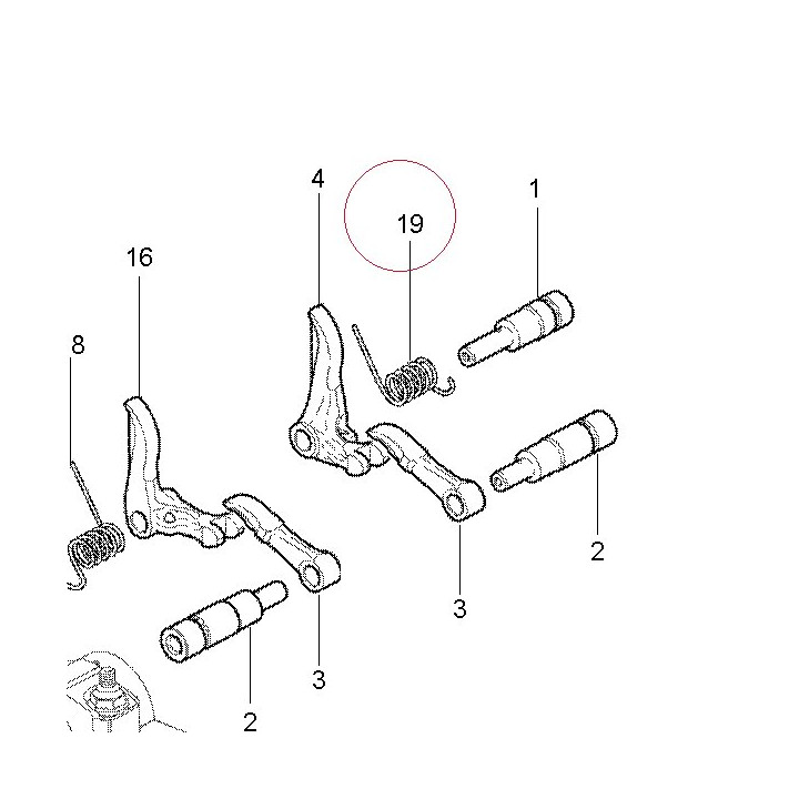 Left valve return spring 79910942A