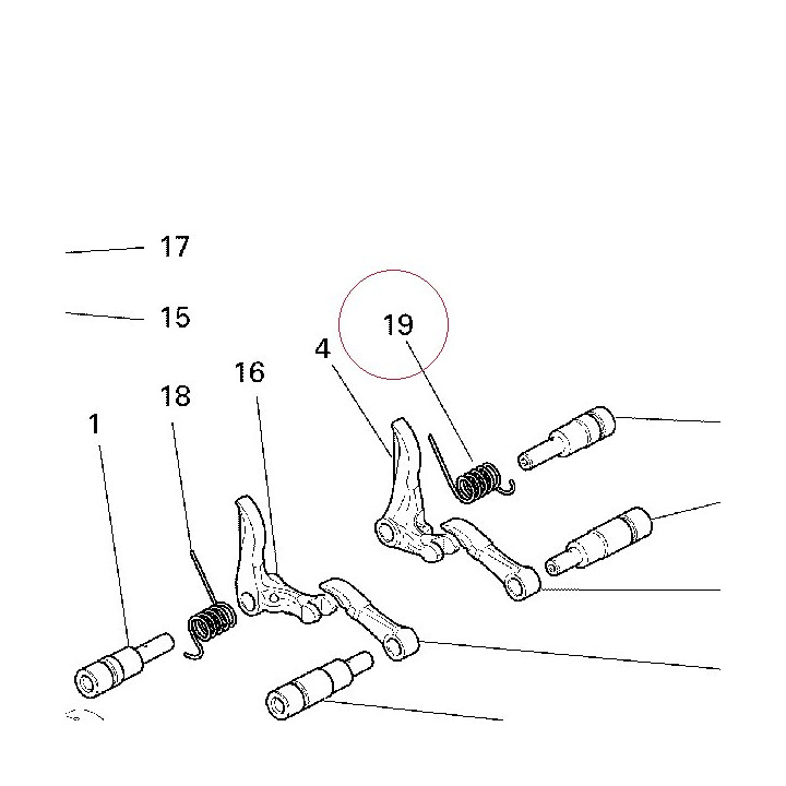Left valve return spring 79910961A