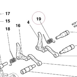 Left valve return spring 79911211A