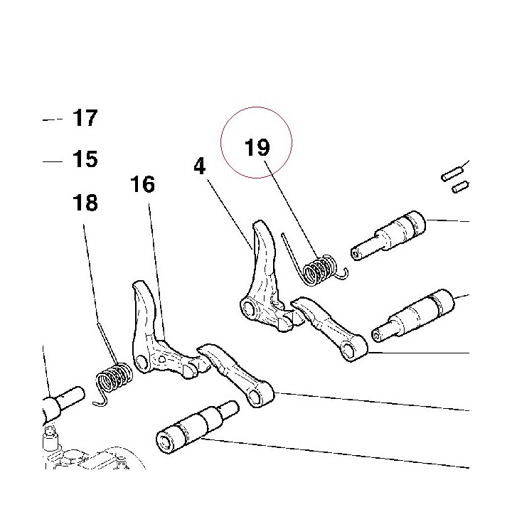 Left valve return spring 79911211A