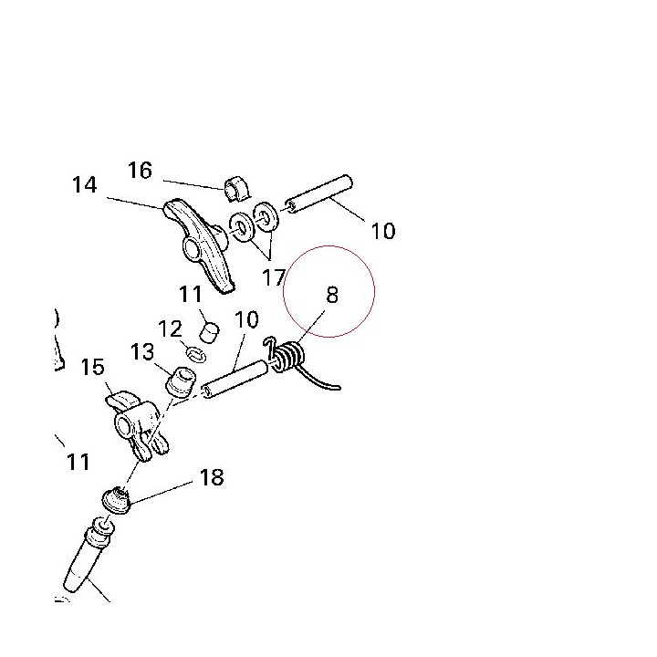Spring closing rocker right 79911471A