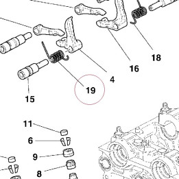 Left valve return spring 79911631A