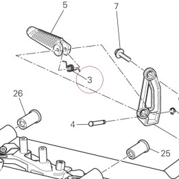 Spring. footrest 79911661B
