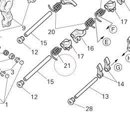 Right valve return spring 79912021A
