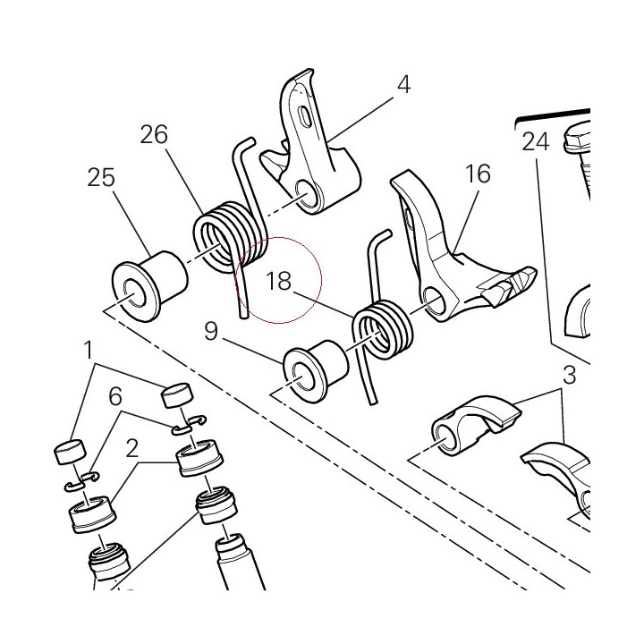 Valve return spring rh. 79914861A