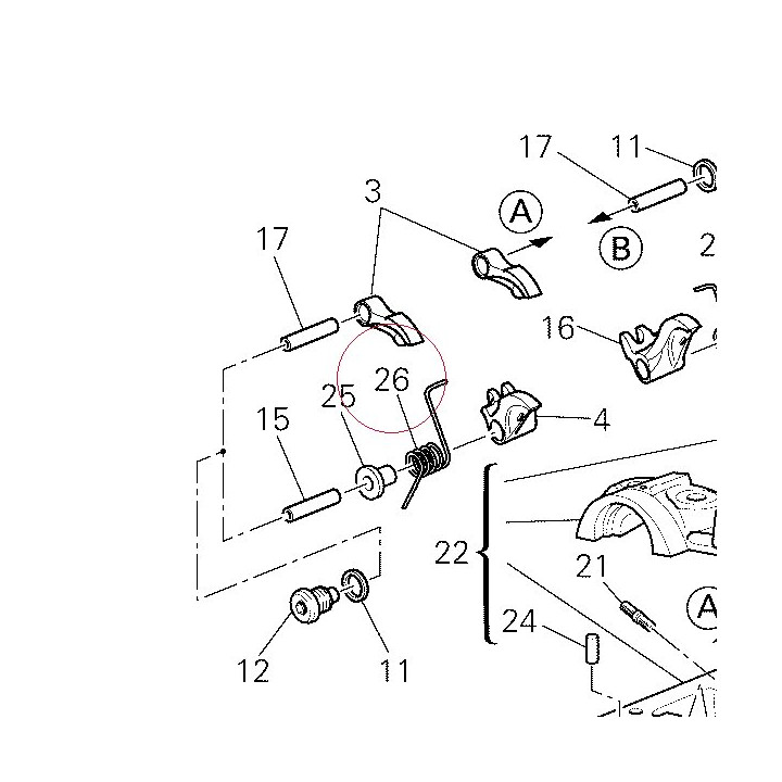 Left valve return spring 79915181A