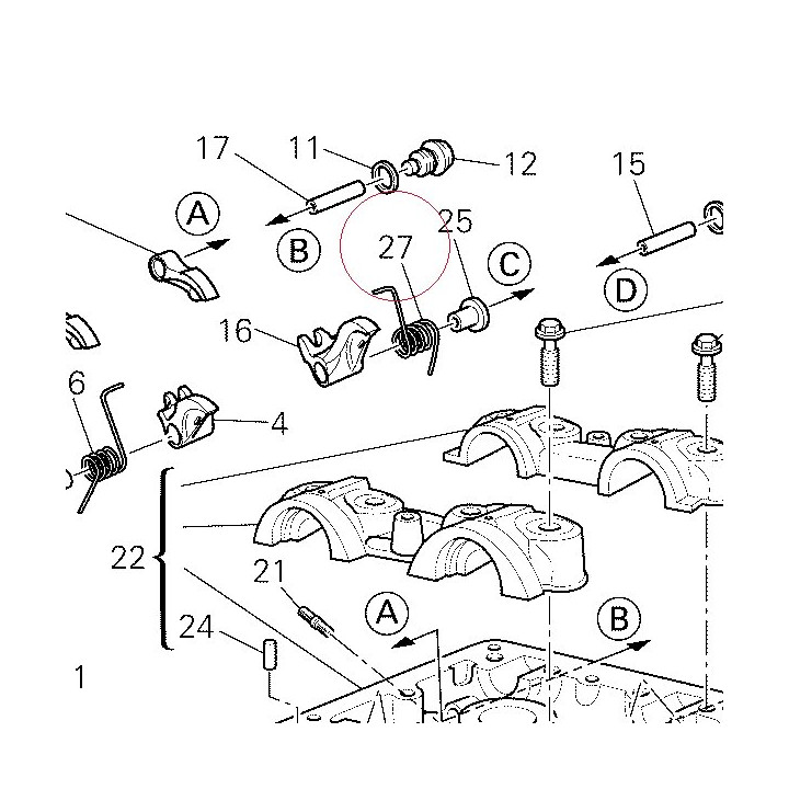 Right valve return spring 79915191A