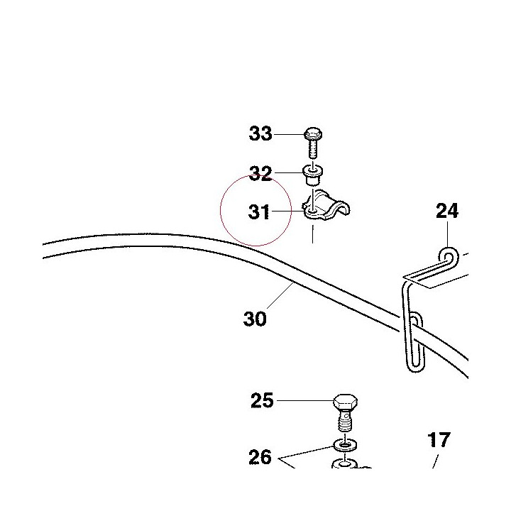 Holder, brake hose 800073456
