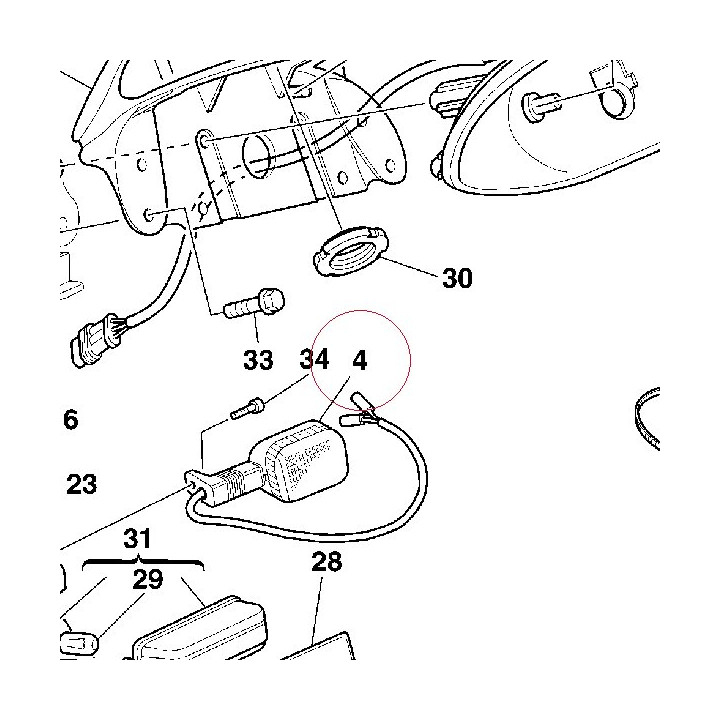 Flasher light front left - rear right 800074505