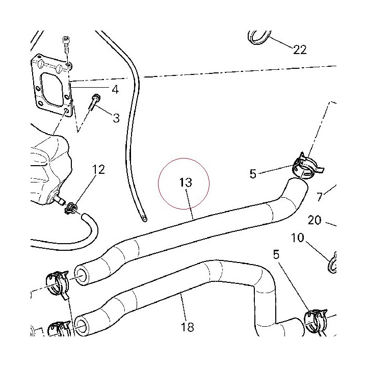 Hose-cooling thermostat cooler 80011521B