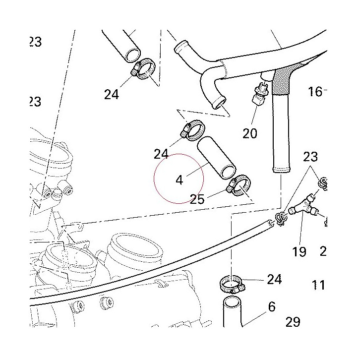 Hose, water 80011541A