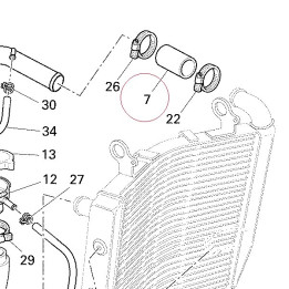 Hose, water 80011581A