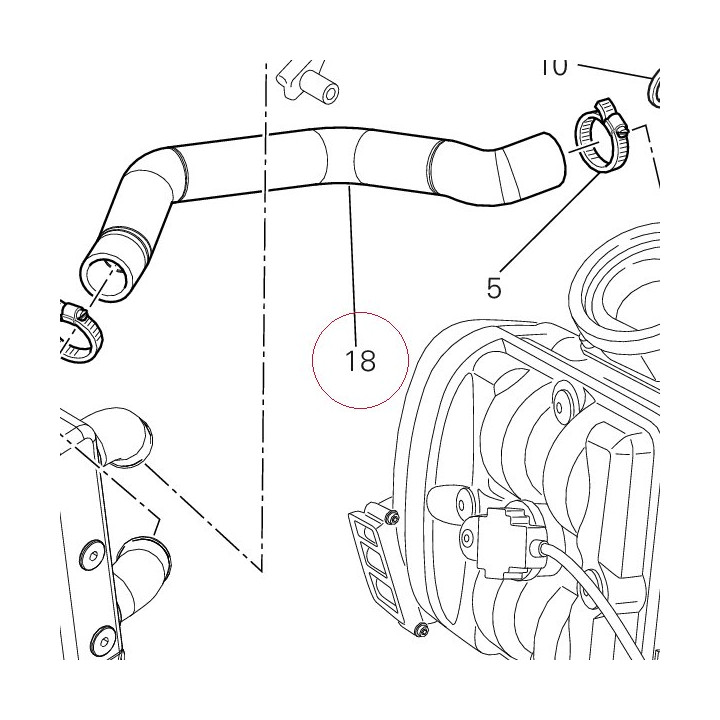 Pump/cooler hose 80011591A