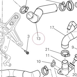 Cooler/thermostat hose 80011631A