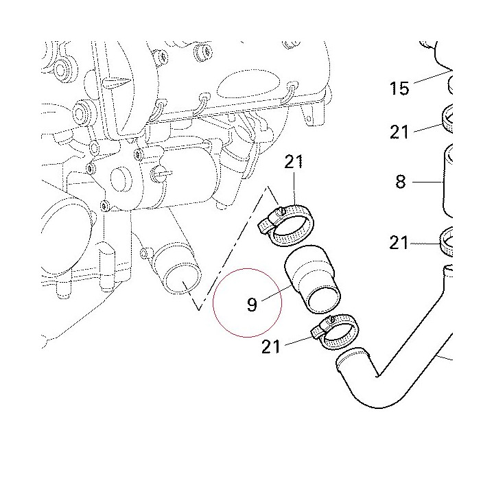 Hose pump thermostat valve 80011641A
