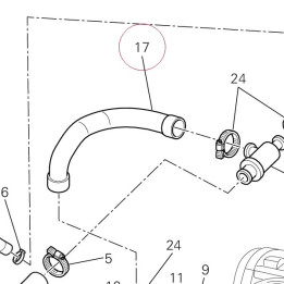 Hose cooling, thermostat horizontal head 80011731A