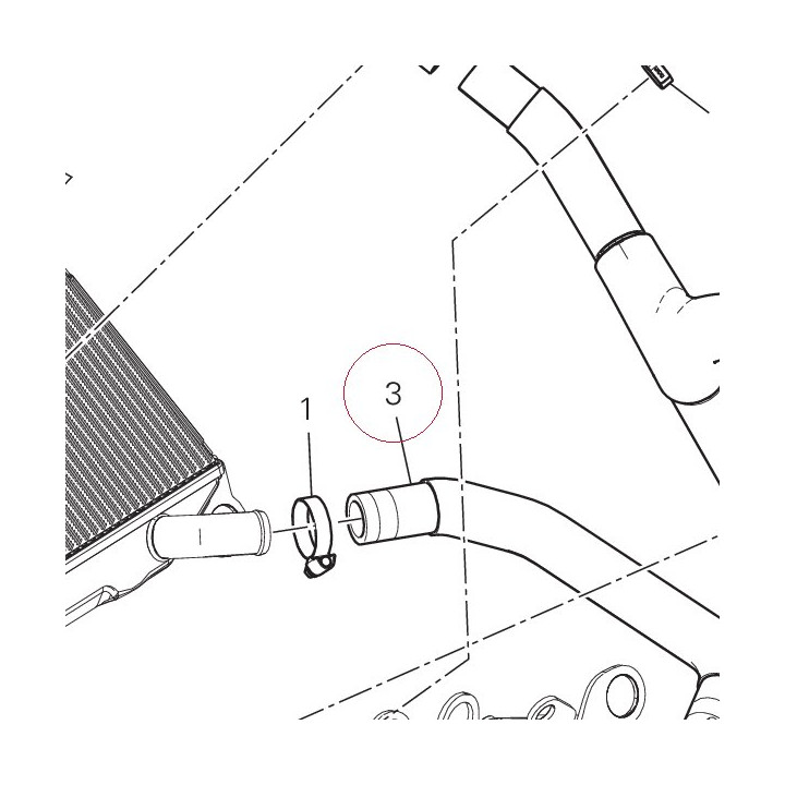 Hose, cooler /cooler 80011891B