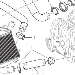 Hose, pump/cooler 80011901A