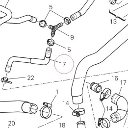 Hose, breather bottom 80011921A