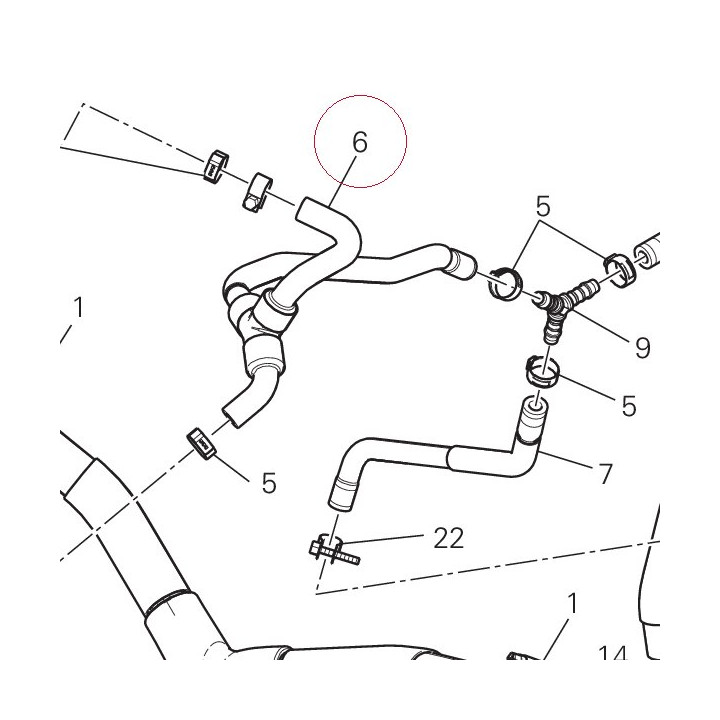 Breather pipe front 80011941B