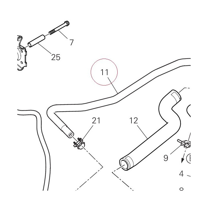 Breather pipe 80012301A
