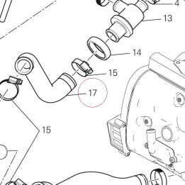 Hose cooler/thermostat 80012331A
