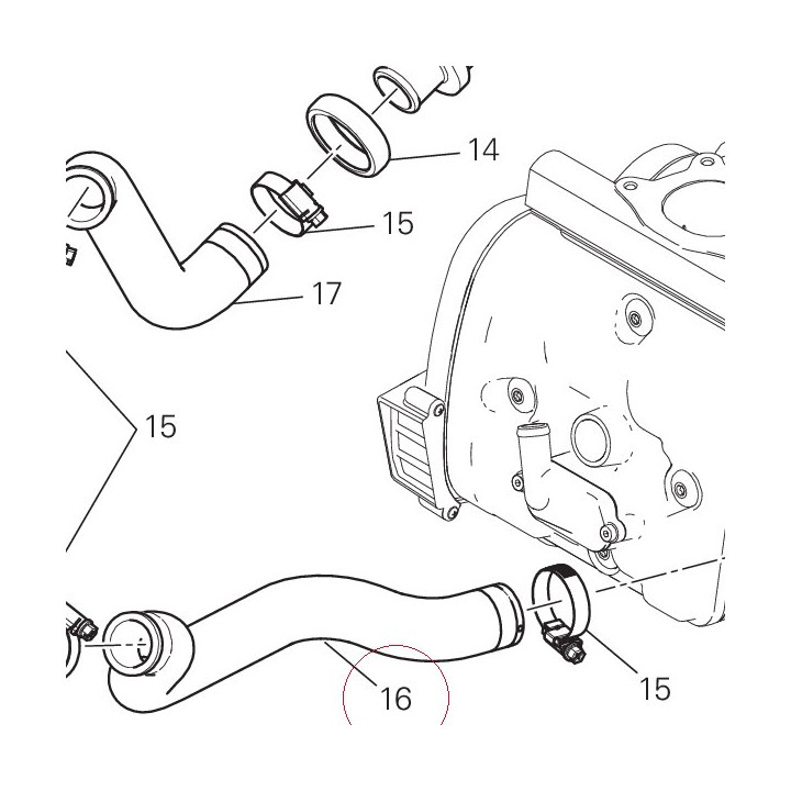 Hose pump/cooler 80012341A