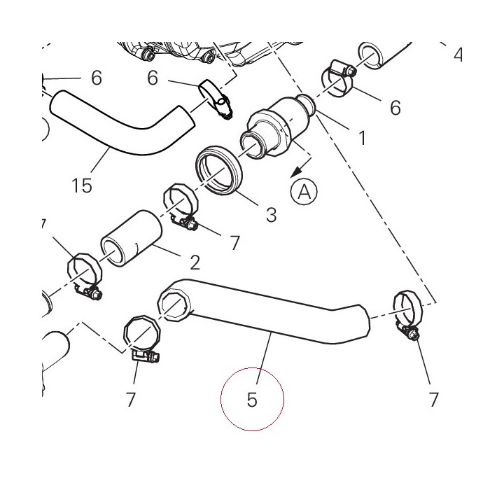 Pump/cooler hose 80012381C
