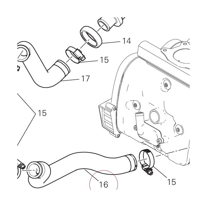 Hose pump/cooler 80012521A