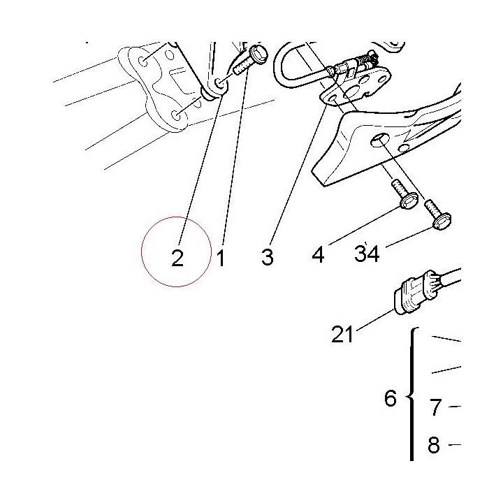 Handle, pillion rider 80610111AB