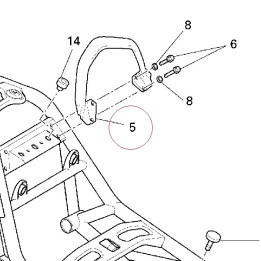 Handle, pillion rider 80610201AA