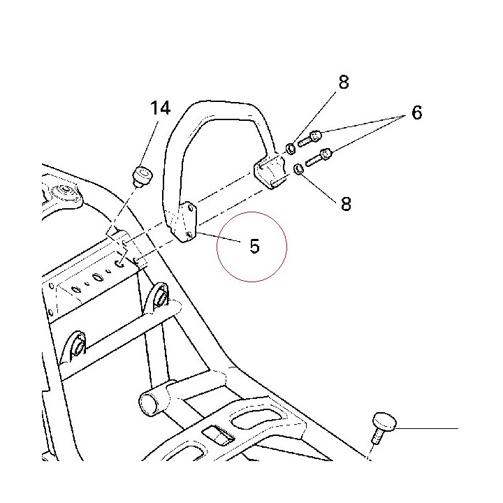 Handle, pillion rider 80610201AA