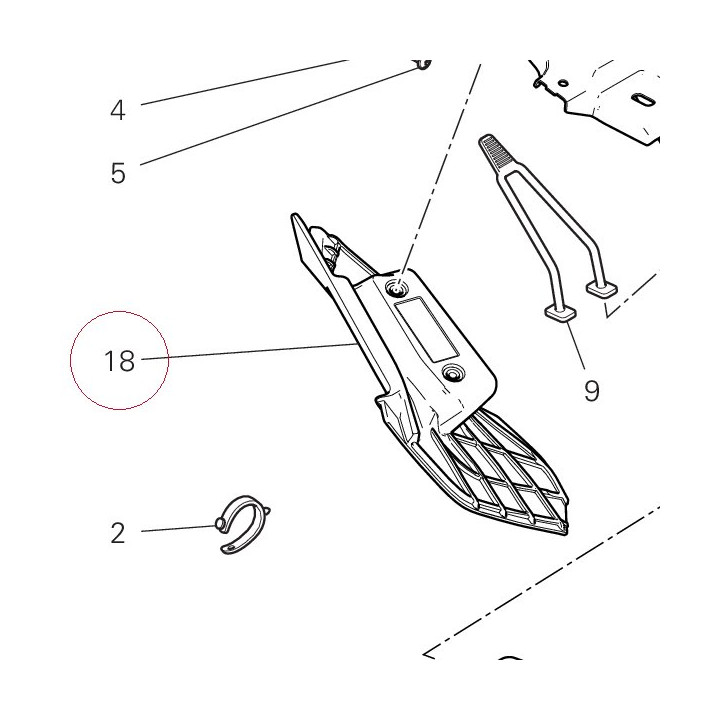 Grip, grab rail, right 80610421A