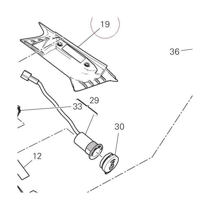Grip, grab rail, left 80610442A