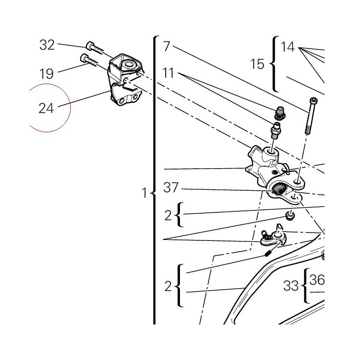 Clamp right matt black 80811271AA
