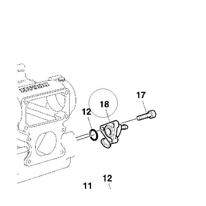 Water output connector 81410381A