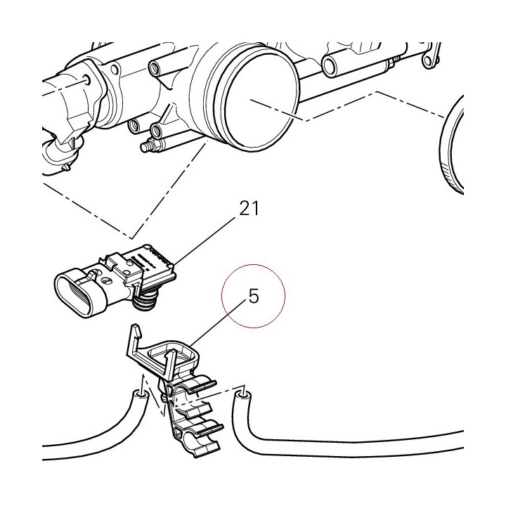 Bracket sensor pressure 81413031A
