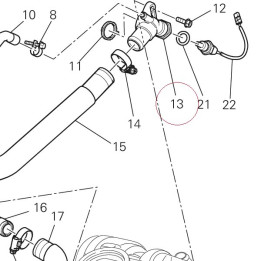 Joint, water hose vertical 81413051A