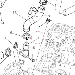 Joint, water hose horizontal 81413181A