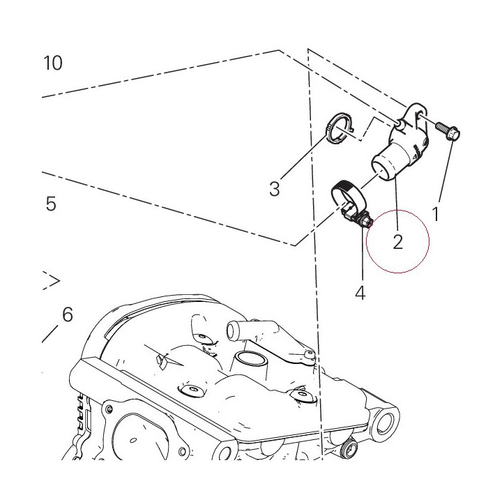 Joint, water hose vertical 81413261A