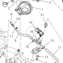 Bracket sensor pressure 81417291A
