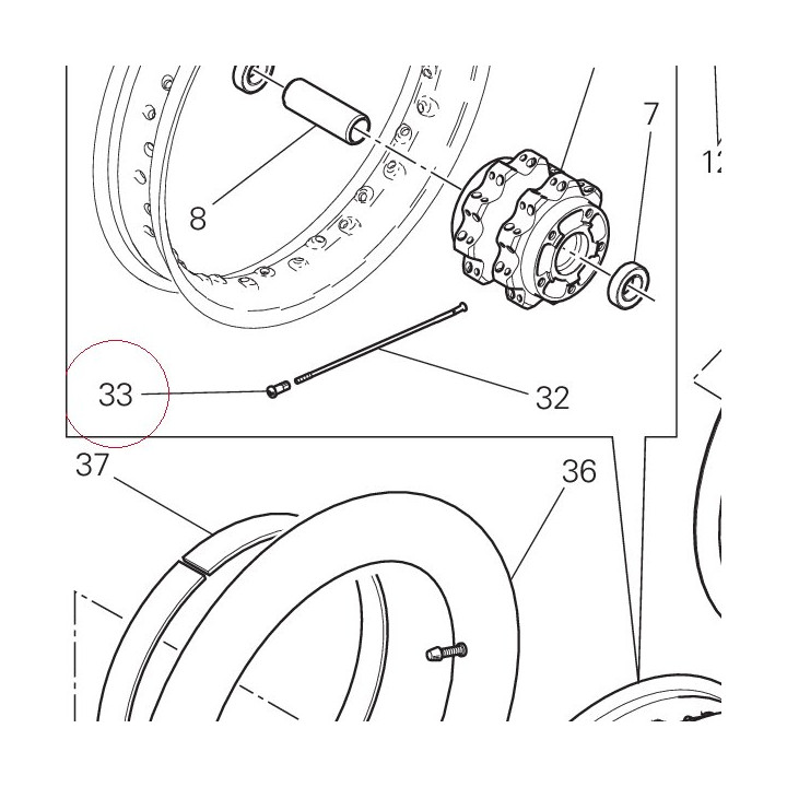 Nipple, spoke 81540051A