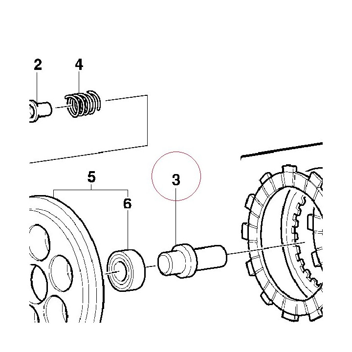 Piece, clutch push 81810101B
