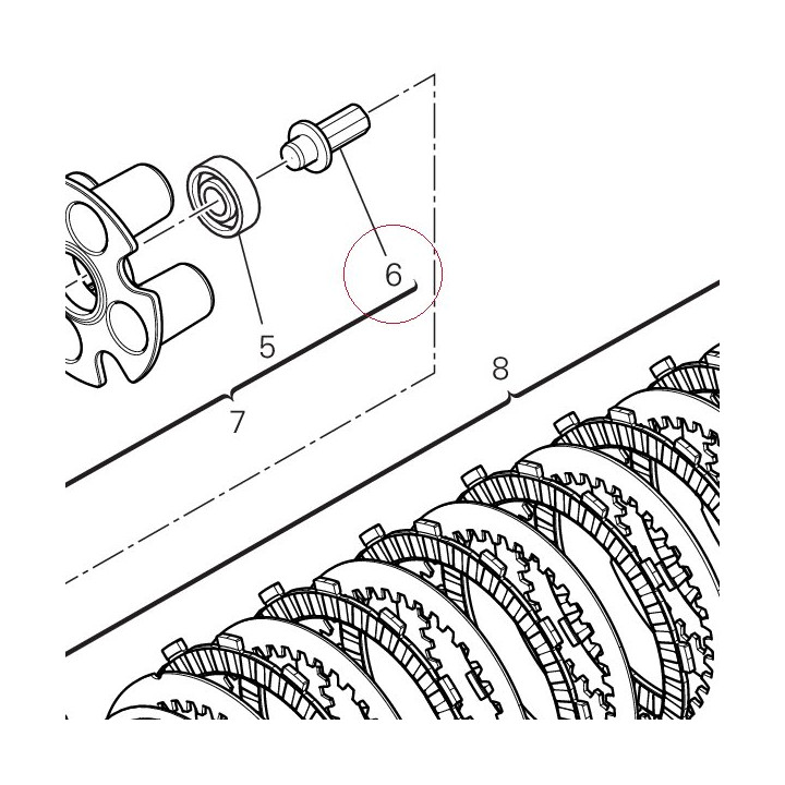 Piece, clutch push 81810151A
