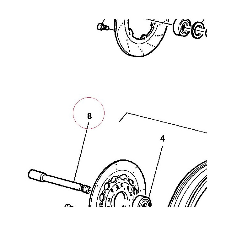 Front wheel spindle 81910071A