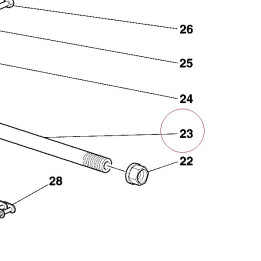 Rear wheel spindle 81910091A